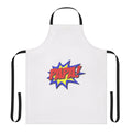 Superhero-inspired apron for dads, featuring a playful superhero design