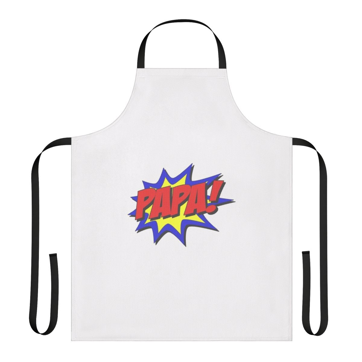 Superhero-inspired apron for dads, featuring a playful superhero design