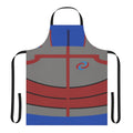 Blue and red minimalist apron design inspired by the Nickelodeon TV show Kid Danger