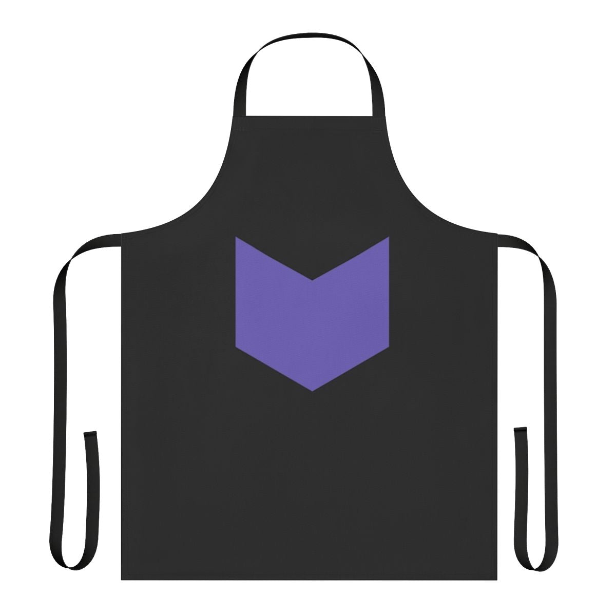 Illustration of Hawkeye/Hawkguy character on a high-quality kitchen apron