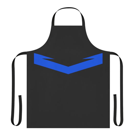Nightwing-themed apron with the superhero's iconic logo and design
