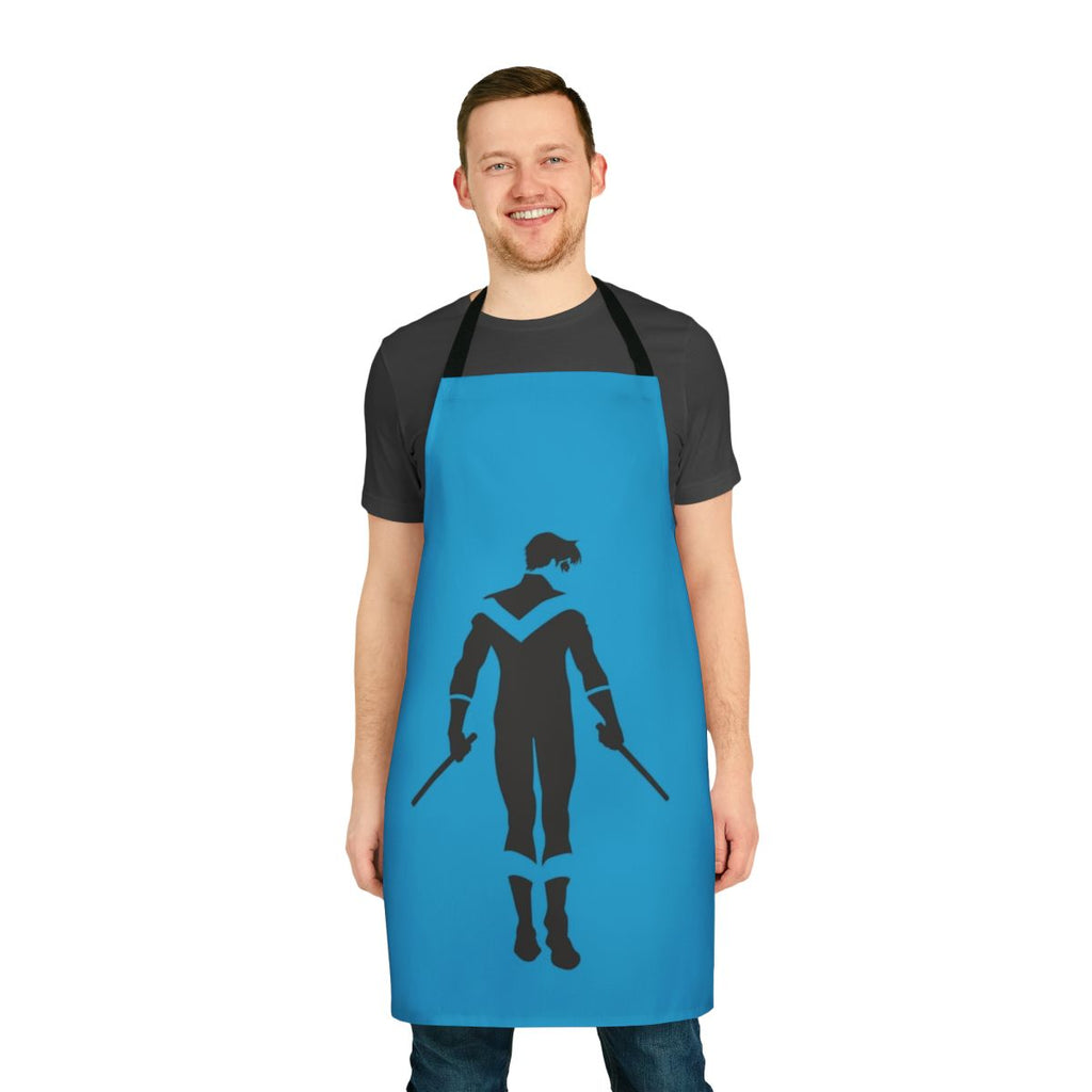 Nightwing-themed apron with minimalist design for DC Comics enthusiasts