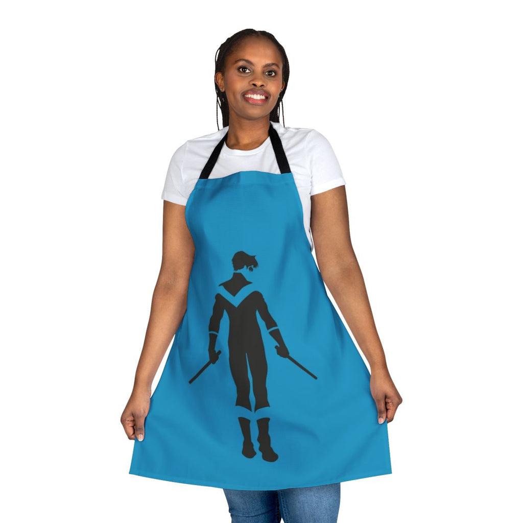 Nightwing-themed apron with minimalist design for DC Comics enthusiasts