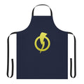 Black and yellow superhero-themed apron with the Static Shock logo