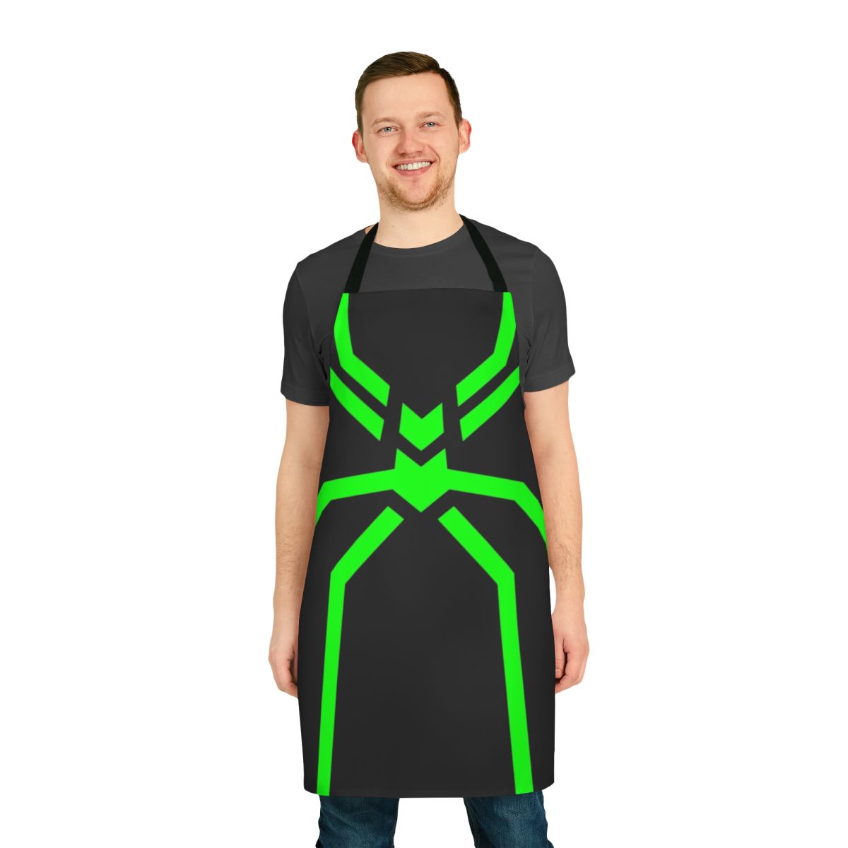 Superhero-inspired Stealth Spider Apron featuring a sleek, stealthy design