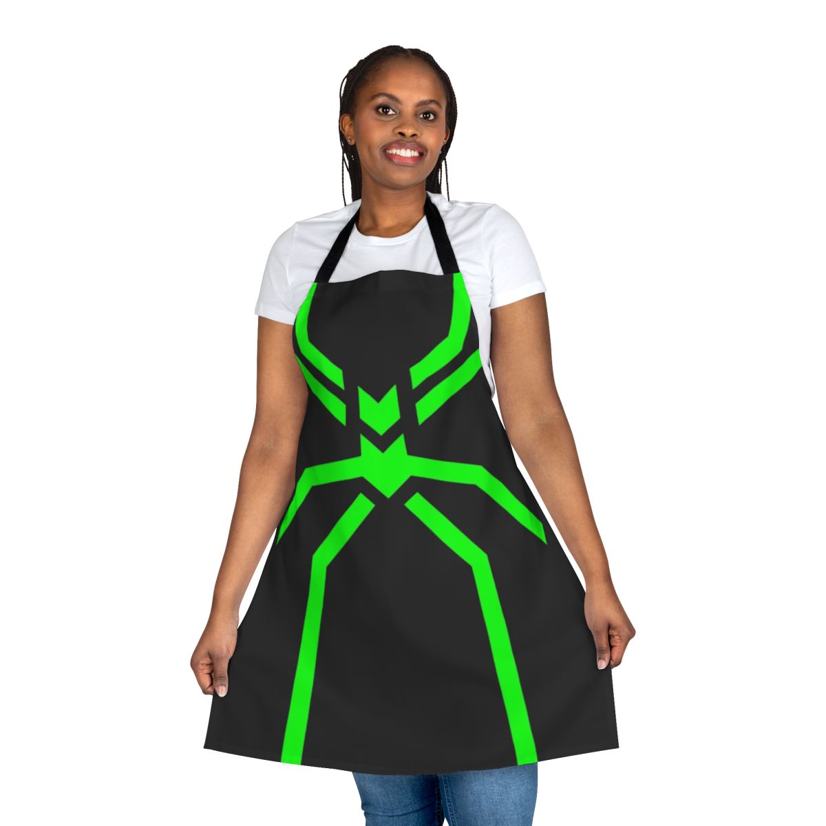 Superhero-inspired Stealth Spider Apron featuring a sleek, stealthy design
