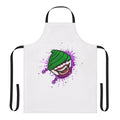 Villain-themed cupcake baking apron with a fun, kawaii superhero design