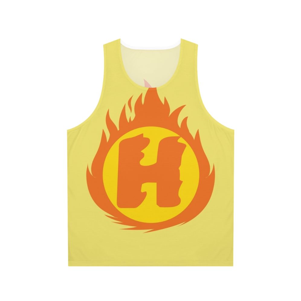 Superhero Letter H Fire Insignia Unisex Tank Top