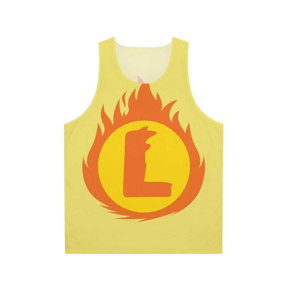 Superhero Letter L Fire Insignia Unisex Tank Top