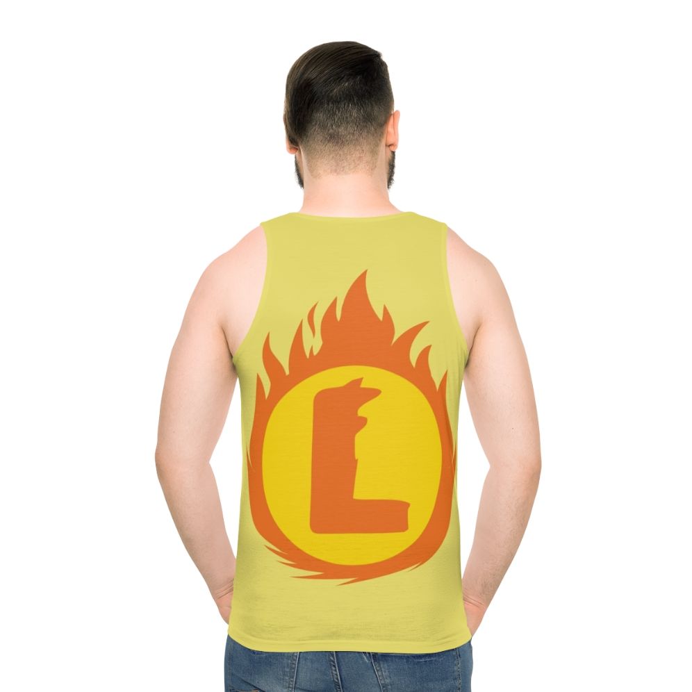 Superhero Letter L Fire Insignia Unisex Tank Top