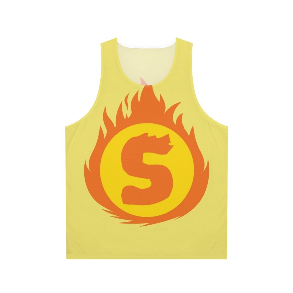 Unisex Superhero Letter S Fire Insignia Tank Top