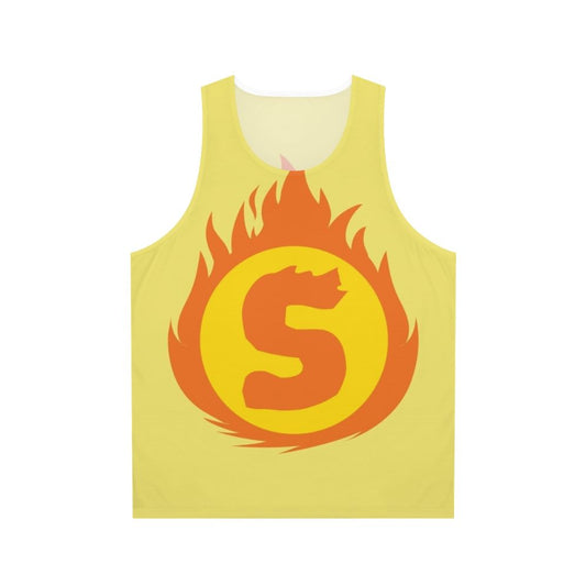 Unisex Superhero Letter S Fire Insignia Tank Top