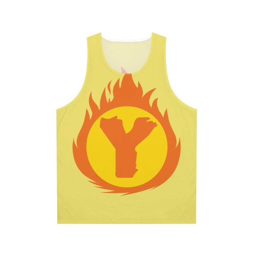 Superhero Letter Y Fire Insignia Unisex Tank Top