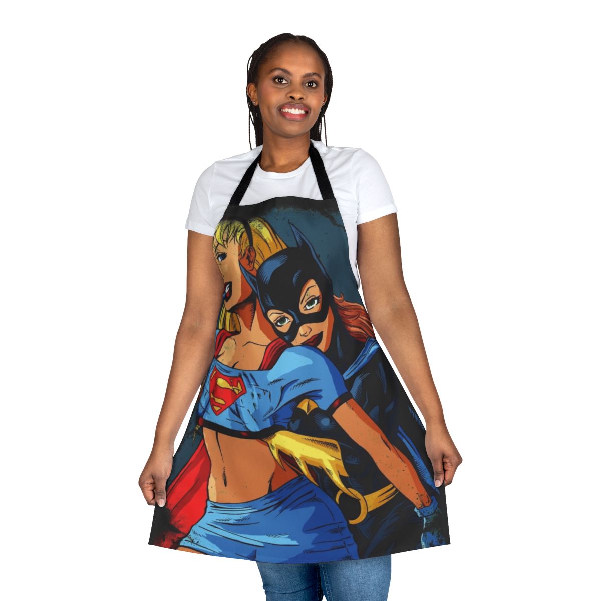 Superhero Love Affair Themed Apron with Adorable Design