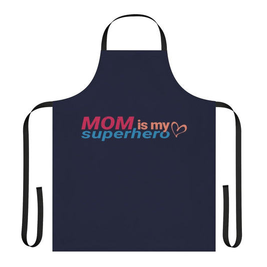 Superhero Mom Apron featuring a "Mom Is My Superhero" design