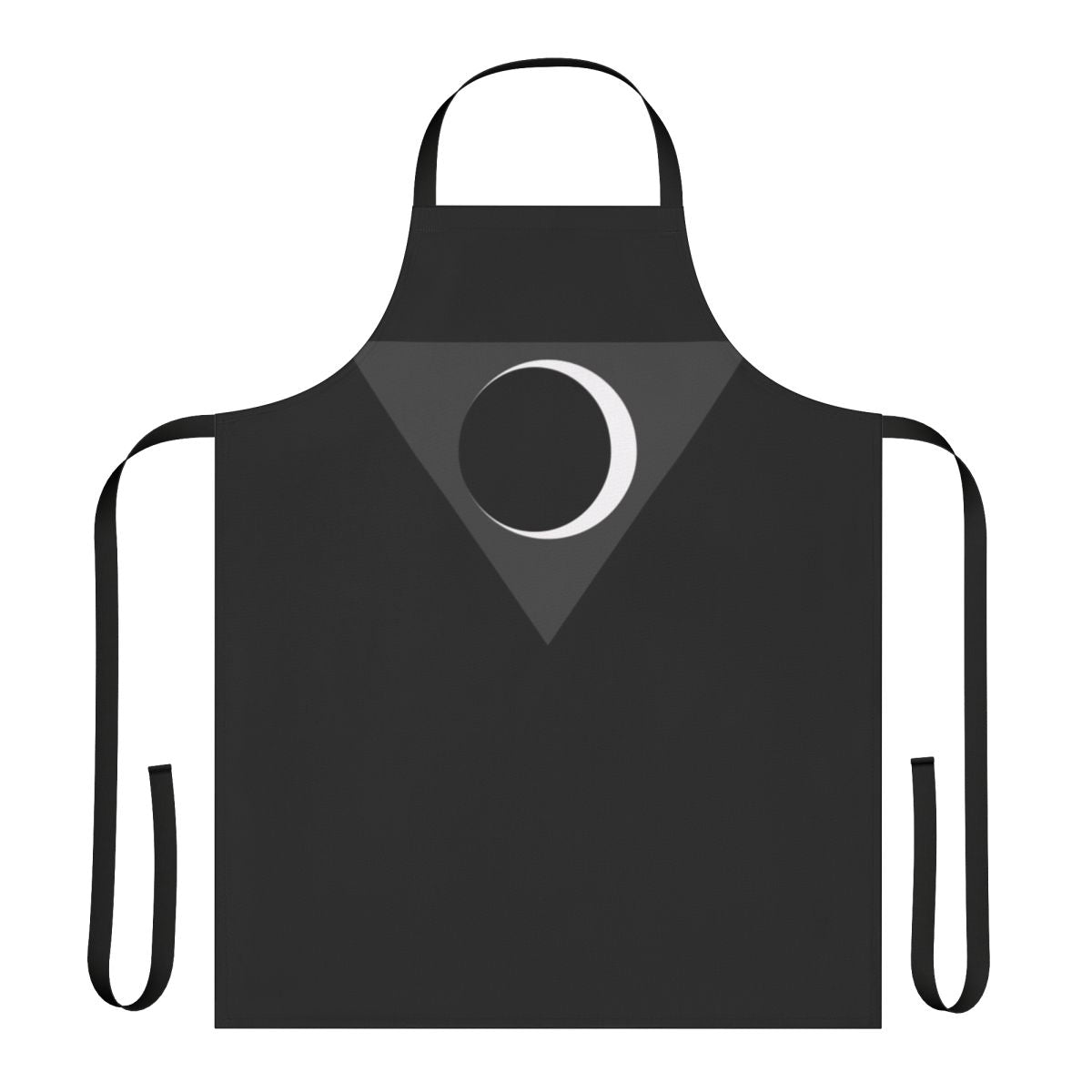 A high-quality apron featuring a stylish moon eclipse design, perfect for superhero fans in the kitchen.