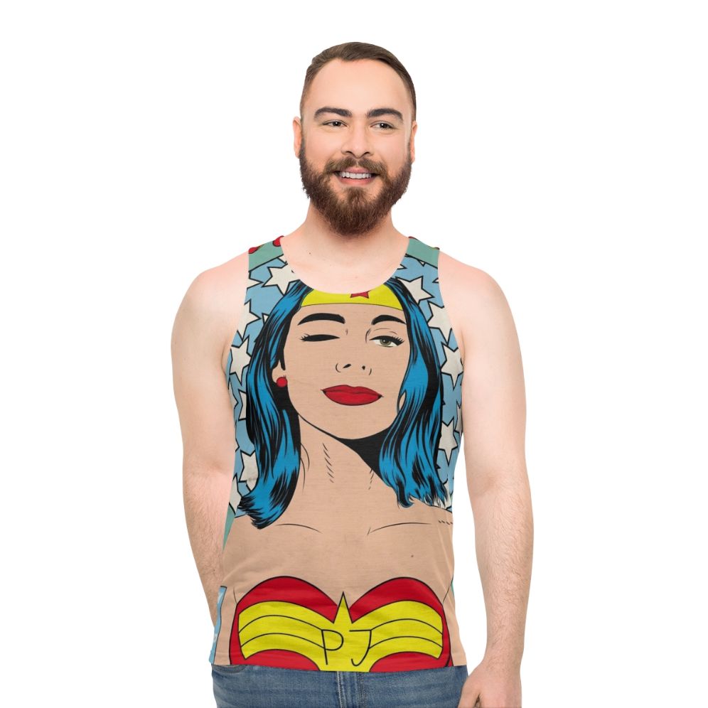 Superhero PJ Harvey Unisex Tank Top