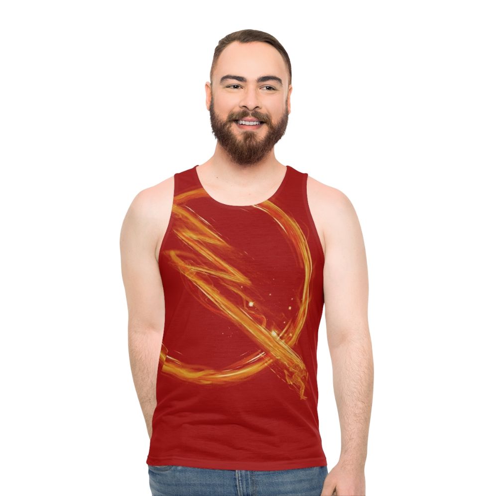 Superhero Speedster Reverse Lightning Unisex Tank Top