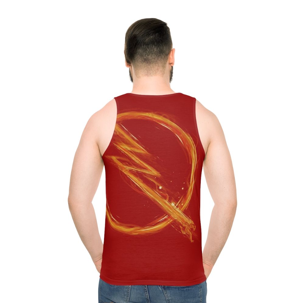 Superhero Speedster Reverse Lightning Unisex Tank Top