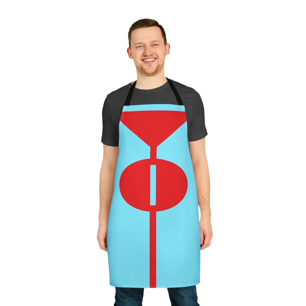 Superhero suit-inspired apron with Omni Man design