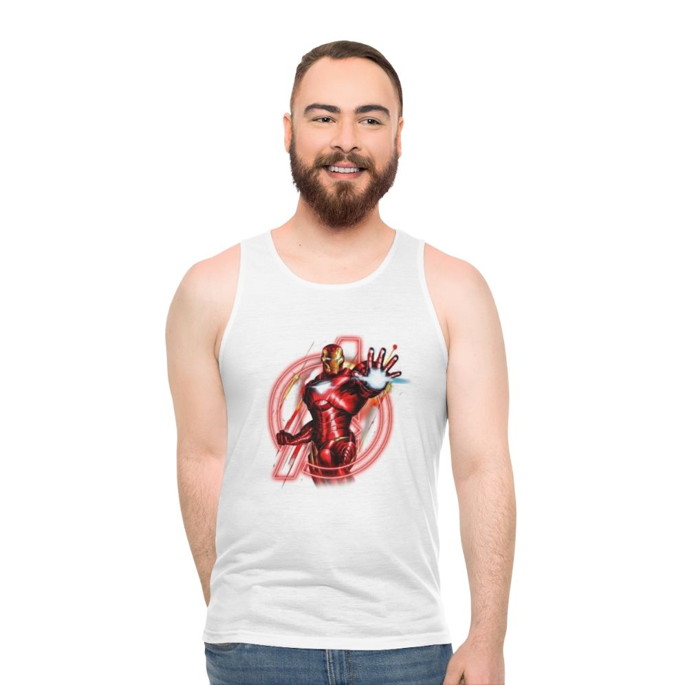 Superhero Unisex Tank Top with Marvel Iron Man Design