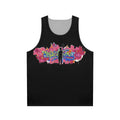 Unisex tank top with 'No Expectations' Spider-Man inspired design