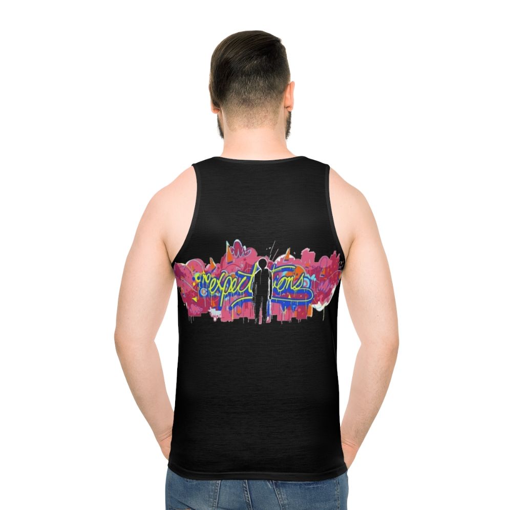 Unisex tank top with 'No Expectations' Spider-Man inspired design