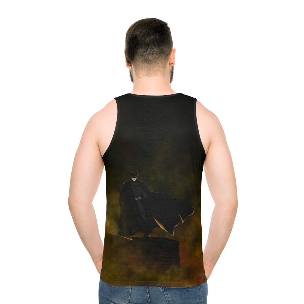 Superhero unisex tank top with NYC and animal design