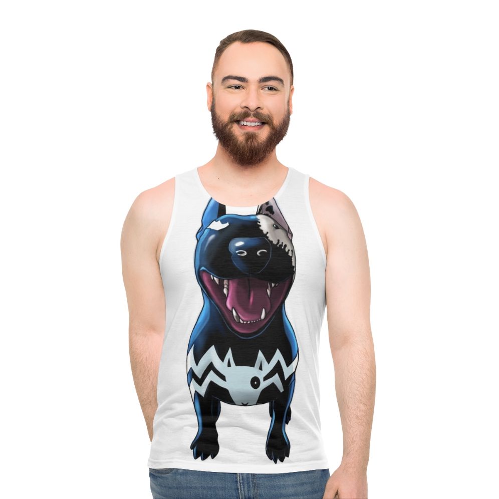 Superhero vs Supervillain Unisex Bull Terrier Tank Top