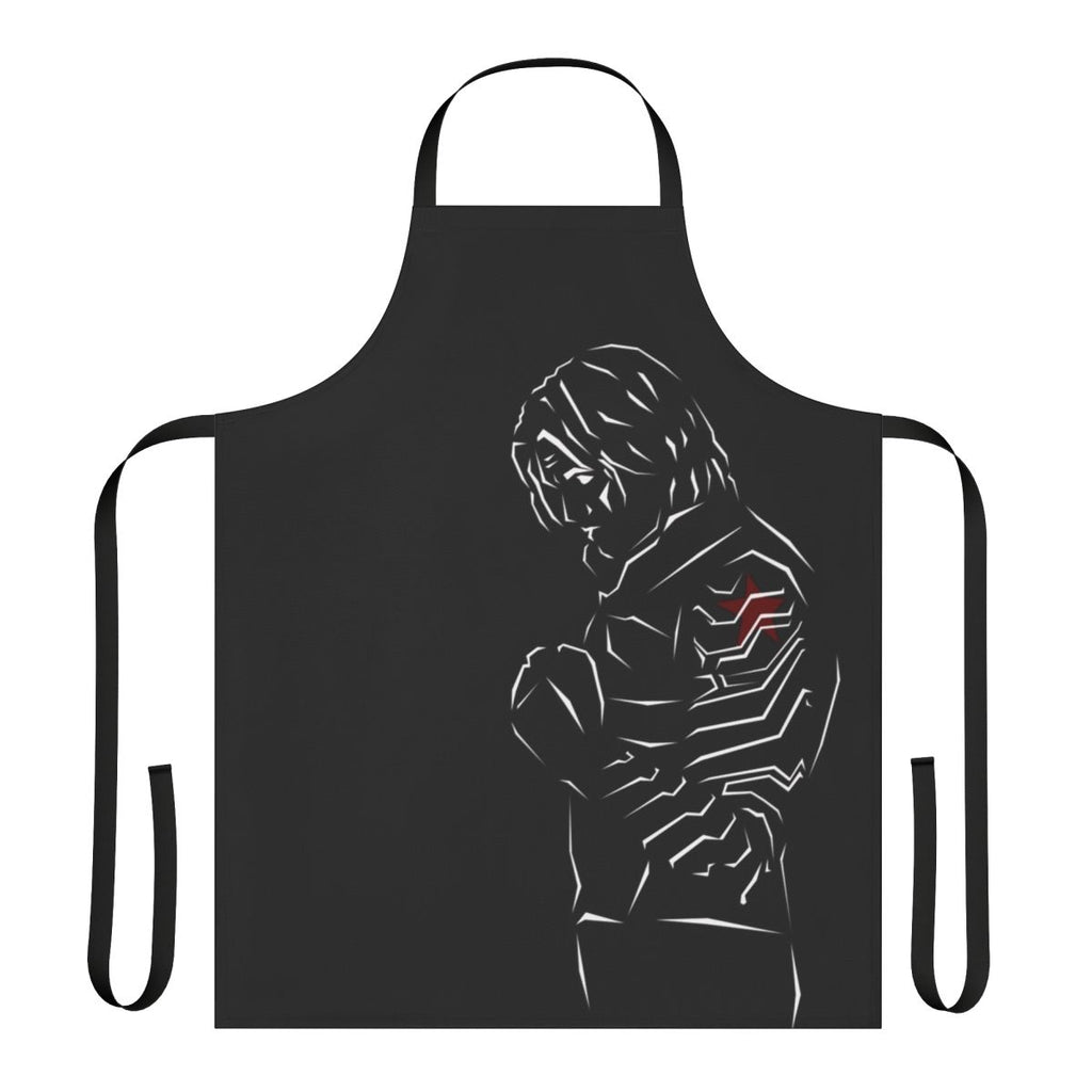 Winter Soldier inspired superhero apron featuring the iconic star logo
