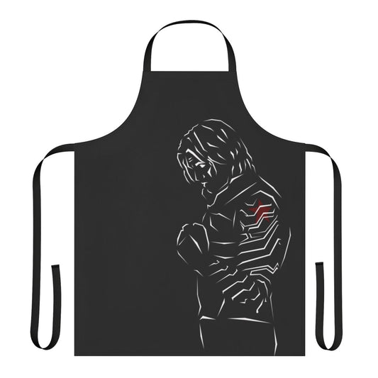 Winter Soldier inspired superhero apron featuring the iconic star logo