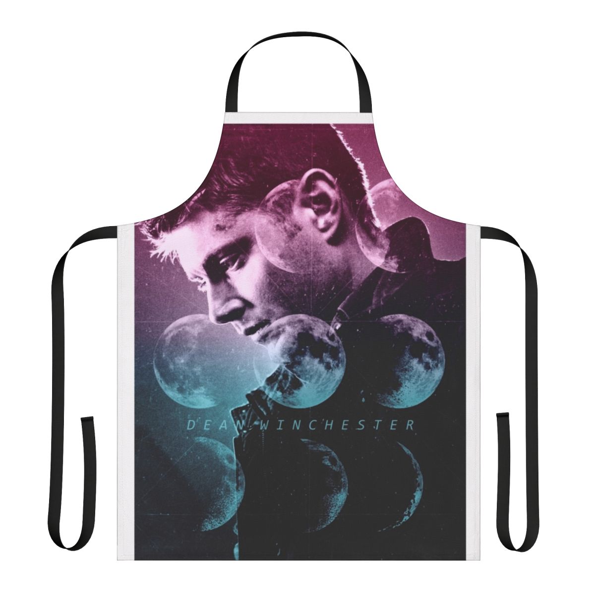 Supernatural-inspired Dean Winchester apron with custom graphics