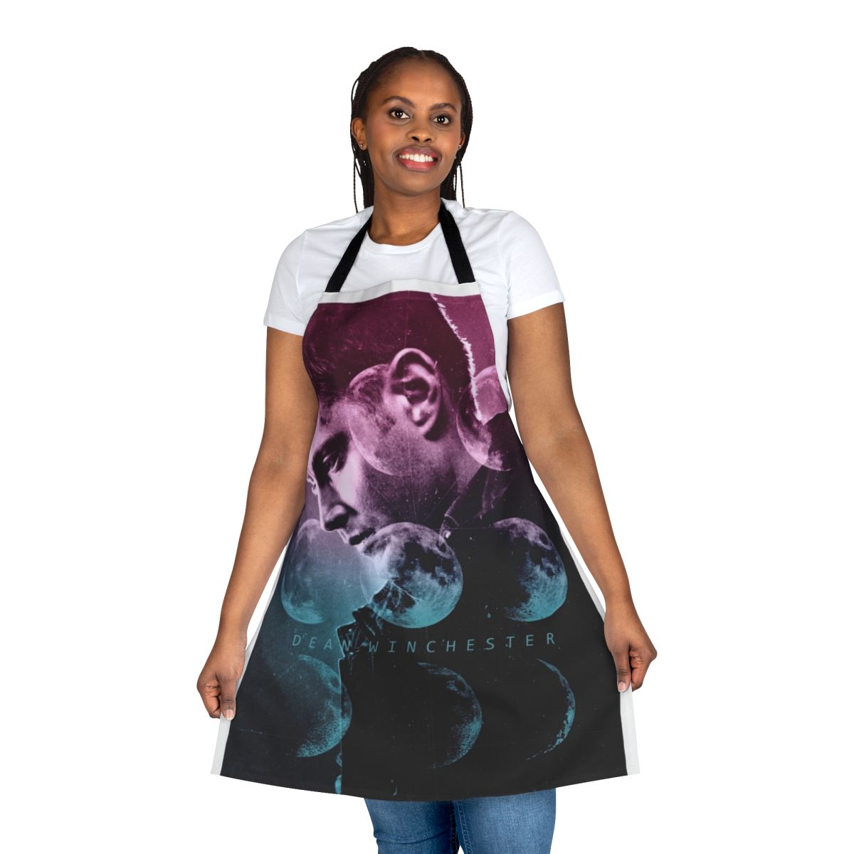 Supernatural-inspired Dean Winchester apron with custom graphics