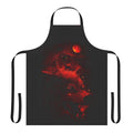 A dark, gothic-style apron featuring a silhouetted wolf or stag against a night sky filled with stars and a glowing moon.