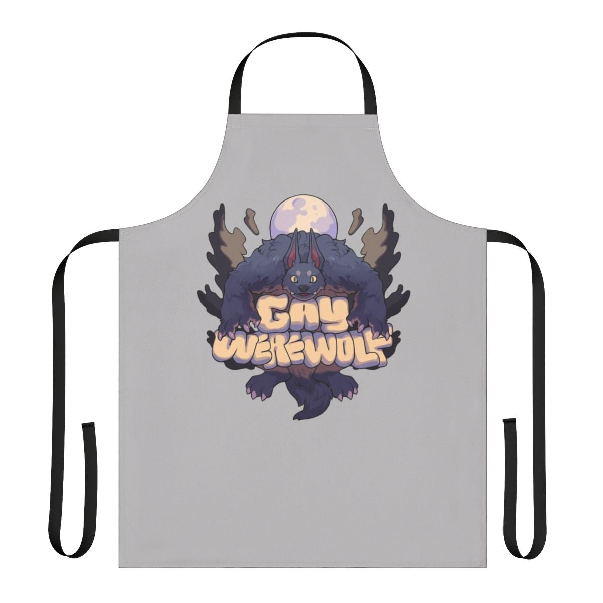 Supernatural werewolf apron with a whimsical, fantasy design for the kitchen