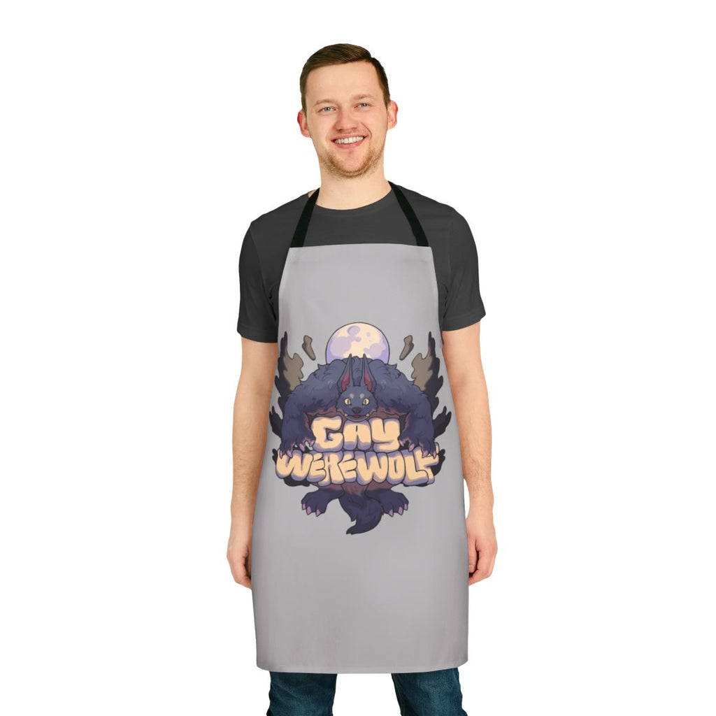 Supernatural werewolf apron with a whimsical, fantasy design for the kitchen