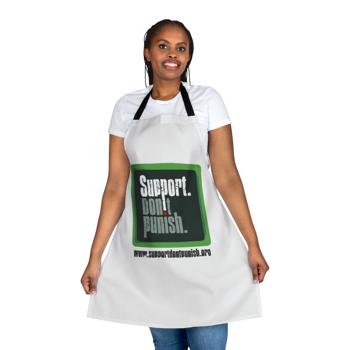 Support Don't Punish Apron promoting drug policy reform and harm reduction