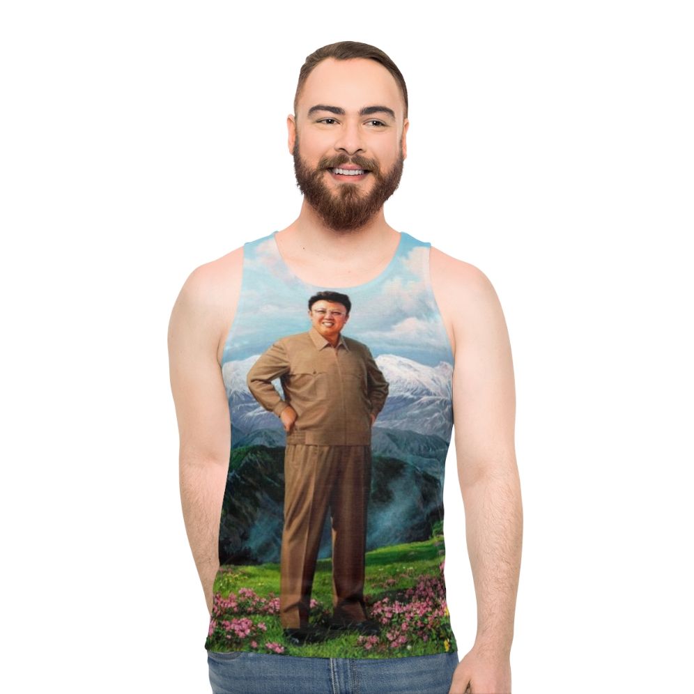Supreme Leader Kim Jong Il Unisex Humor Tank Top