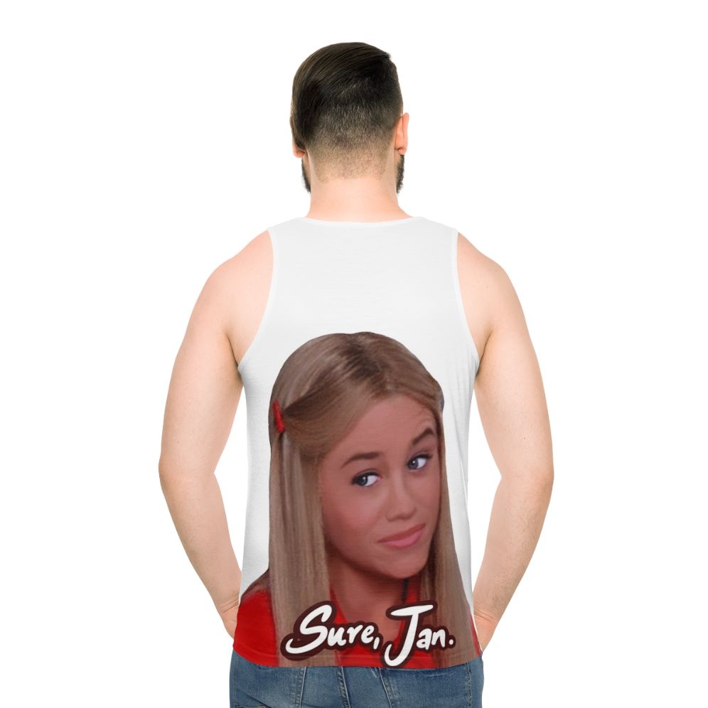 Unisex tank top with 'Sure Jan' sassy pop culture meme
