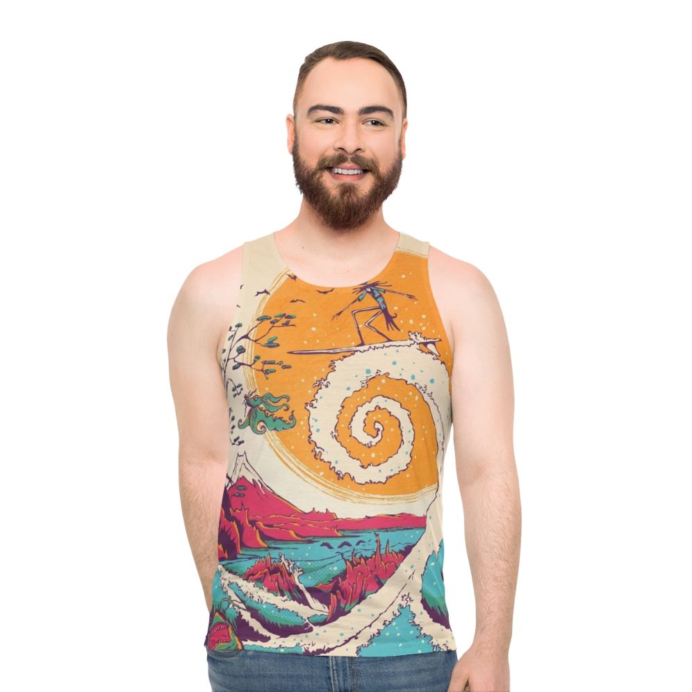 Surf Before Christmas Unisex Tank Top with Tim Burton's Nightmare Before Christmas Design