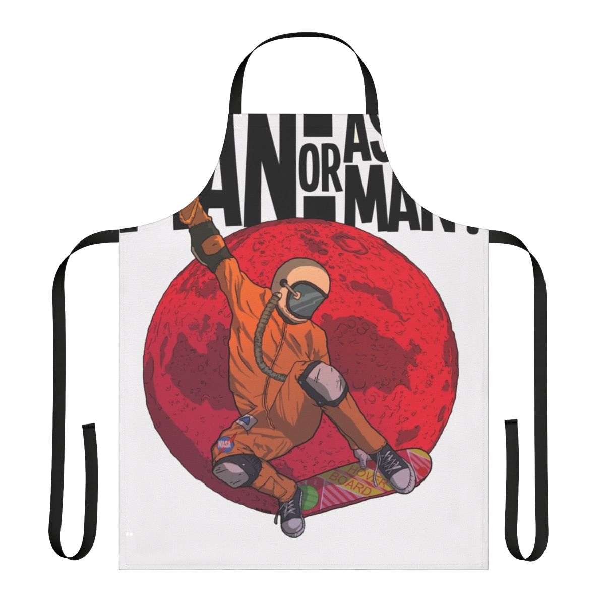 Man or Astroman inspired apron for fans of surf music and sci-fi bands