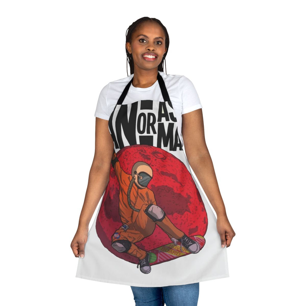Man or Astroman inspired apron for fans of surf music and sci-fi bands