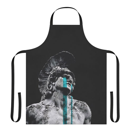 "Achilles Tears Apron - Surreal digital art inspired by Greek mythology"