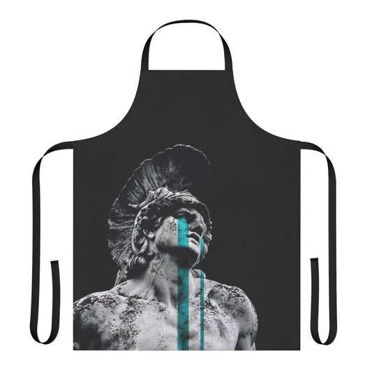 "Achilles Tears Apron - Surreal digital art inspired by Greek mythology"