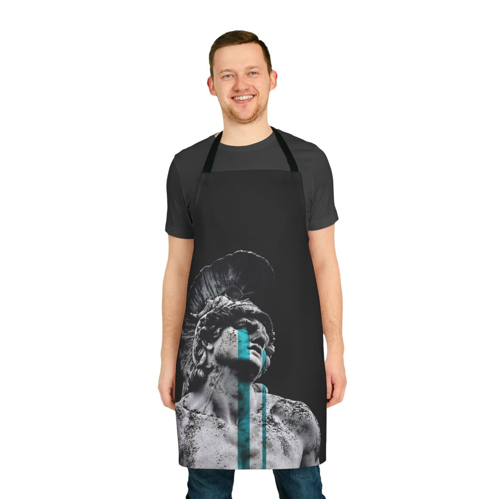"Achilles Tears Apron - Surreal digital art inspired by Greek mythology"