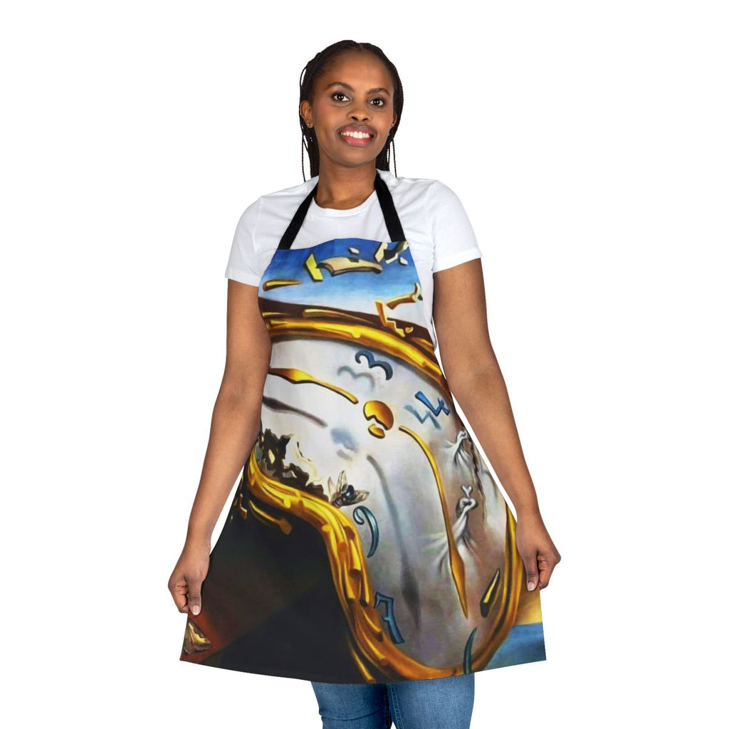 Surreal art apron featuring abstract, avant-garde design inspired by the works of Salvador Dali