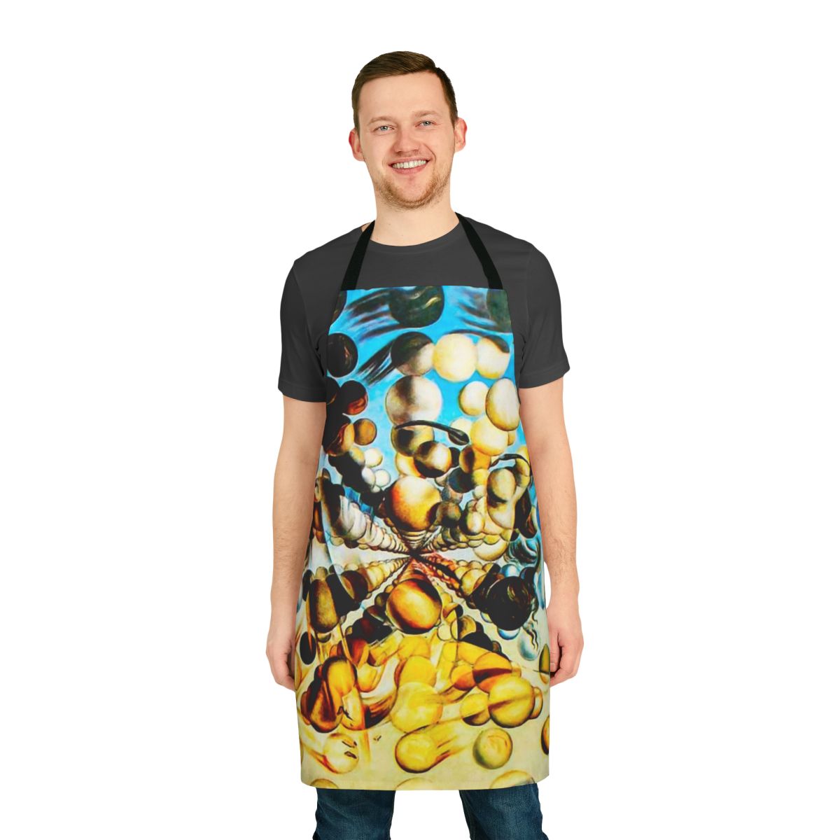 Apron featuring Salvador Dali's surreal art piece "Galatea of the Spheres"