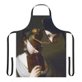 Surreal artistic apron featuring a collage of various visual styles and motifs
