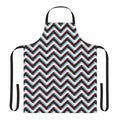 Stereoscopic chevron pattern apron with a surreal, abstract design inspired by the iconic television series Twin Peaks.