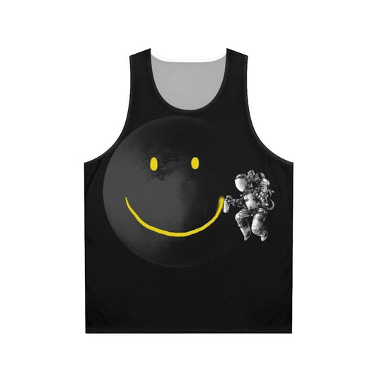 Surreal cosmic smile unisex tank top